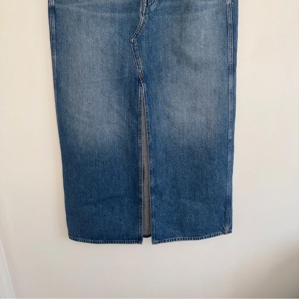 NWOT Madewell The Rilee Denim Midi Skirt 30